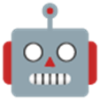Cartoon robot face illustration