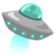 Flying saucer with lights